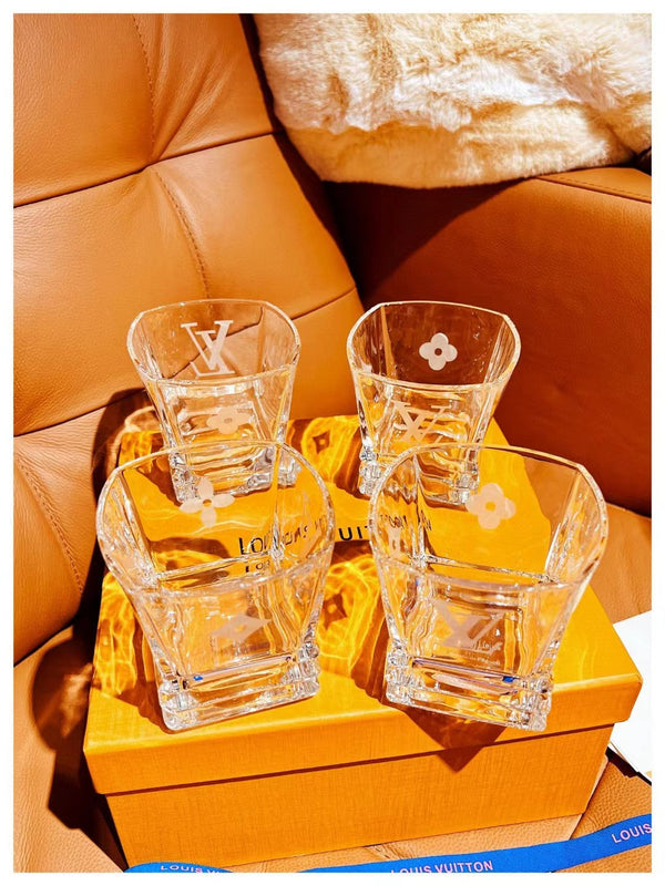 CUSTOM LV GLASS CUPS SET