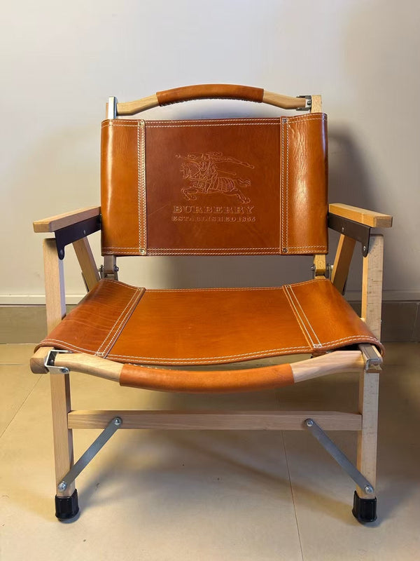 BURBERRY LEATHER FOLDING CHAIR