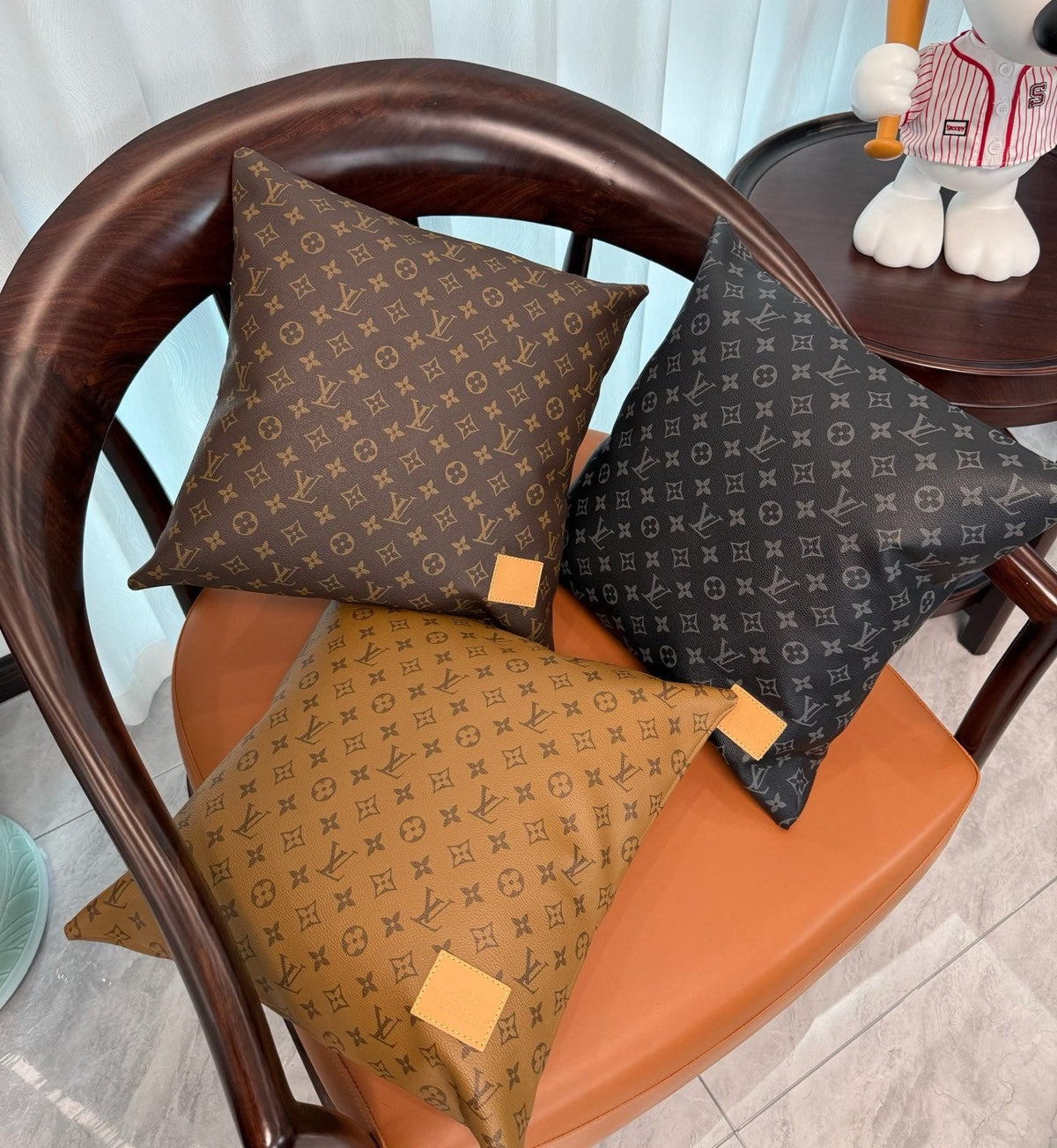 CUSTOM LV LEATHER PILLOW