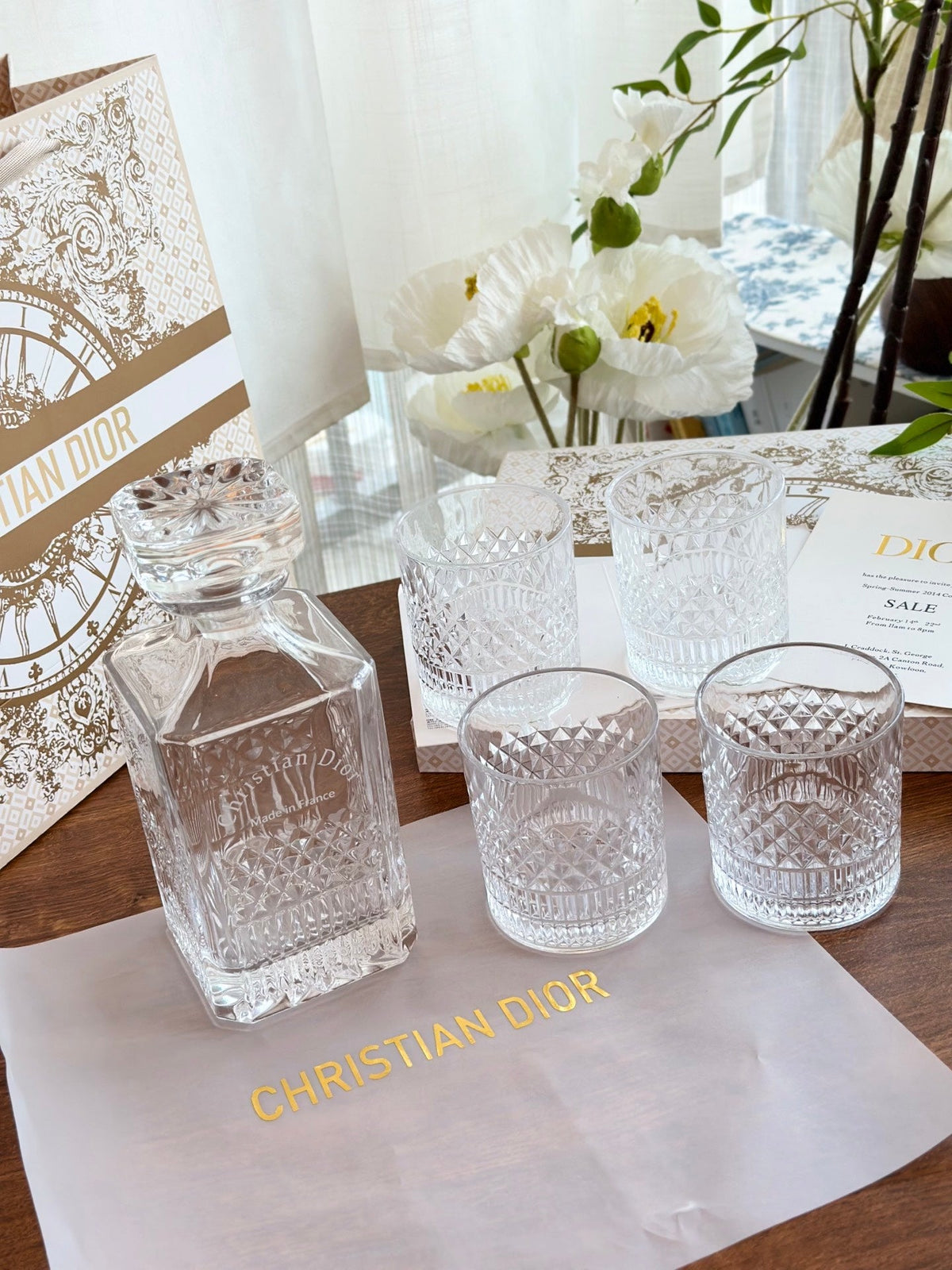 CHRISTIAN WHISKY DECANTER SET