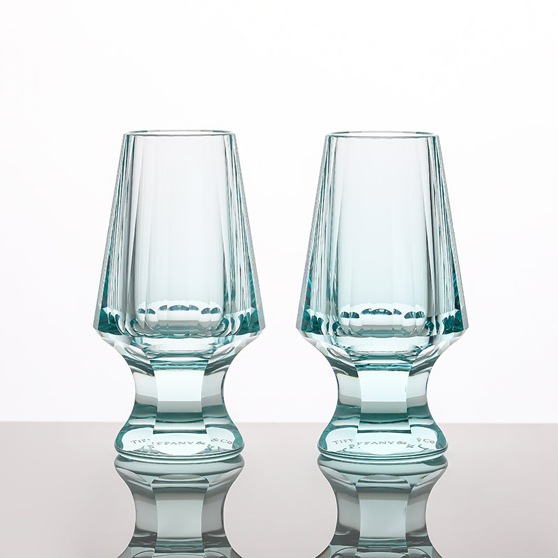 TIFFANY GLASS CUP SET