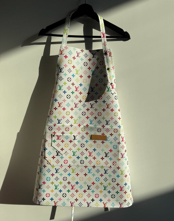 CUSTOM LV LEATHER APRON (MURAKAMI)