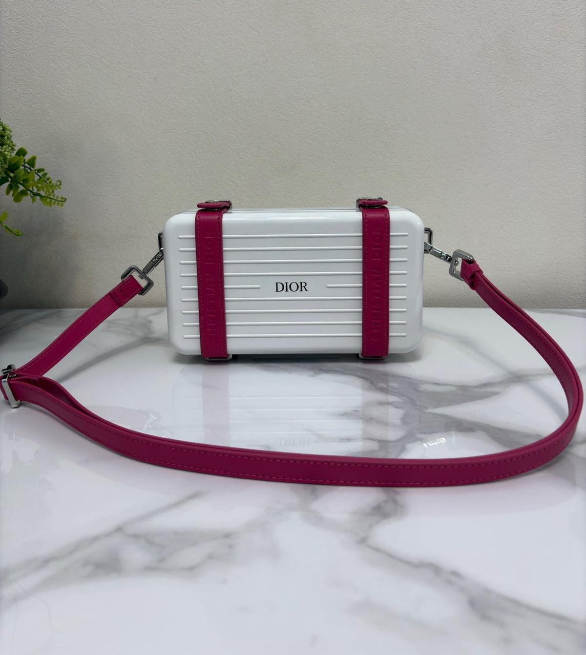 CHRISTIAN CROSS-BODY CLUTCH (PINK)