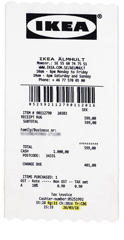 IKEA MARKERAD RECEIPT RUG - THE PENTHOUSE THEORY Off White