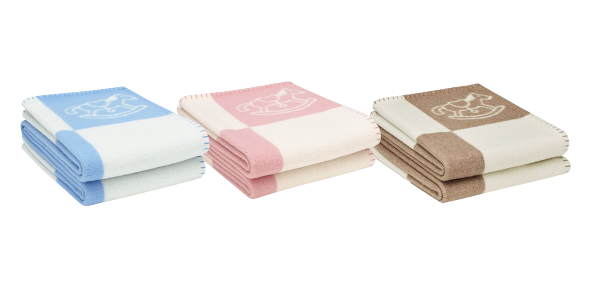 HERMES WOOL ADADA AVALON BABY THROW BLANKET