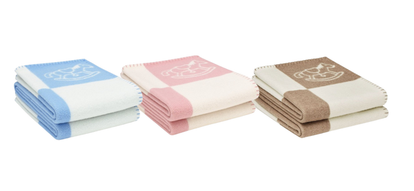 HERMES WOOL ADADA AVALON BABY THROW BLANKET