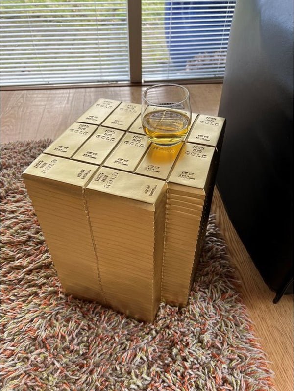GOLD BAR SIDE TABLE