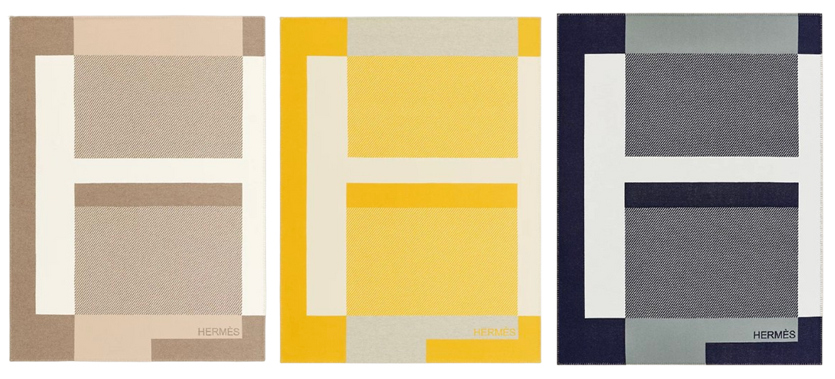 HERMES WOOL RIVIERA THROW BLANKET