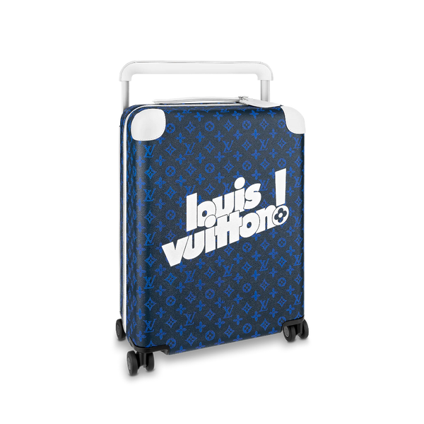CUSTOM BLUE MONOGRAM 37L HORIZON 55 SUITCASE