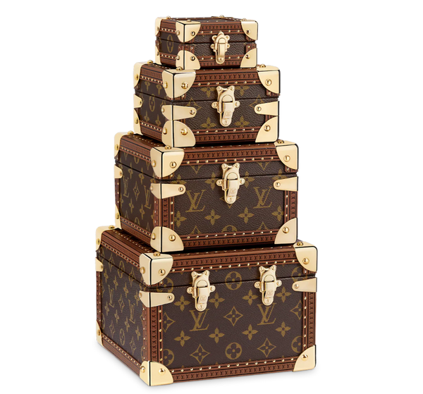 CUSTOM LV PYRAMID MONOGRAM TRUNK SET